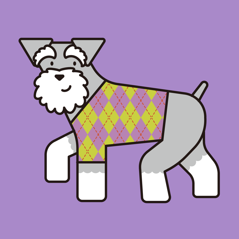 Illustratorで作成した犬のイラスト