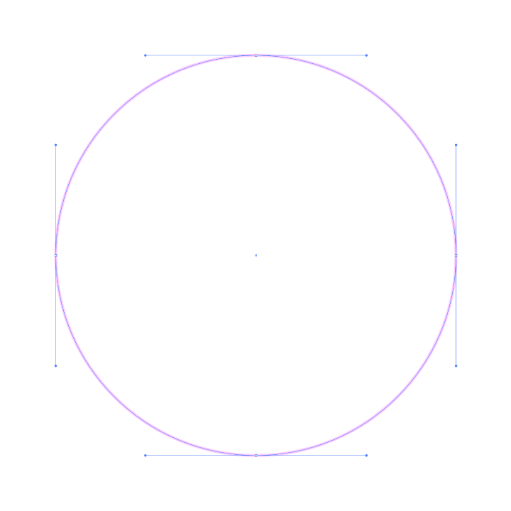ベジェ曲線で描かれた正円
