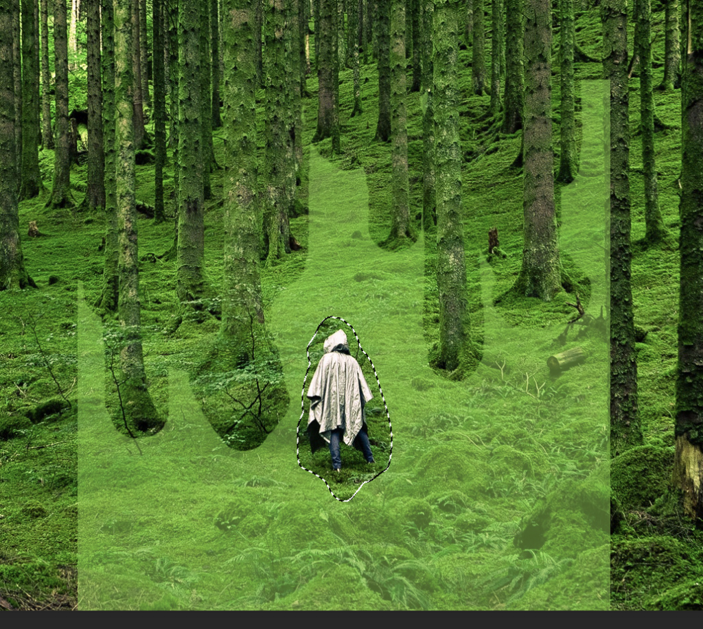Photoshopのコンテンツに応じた塗りつぶしでサンプリング範囲を調整している画面