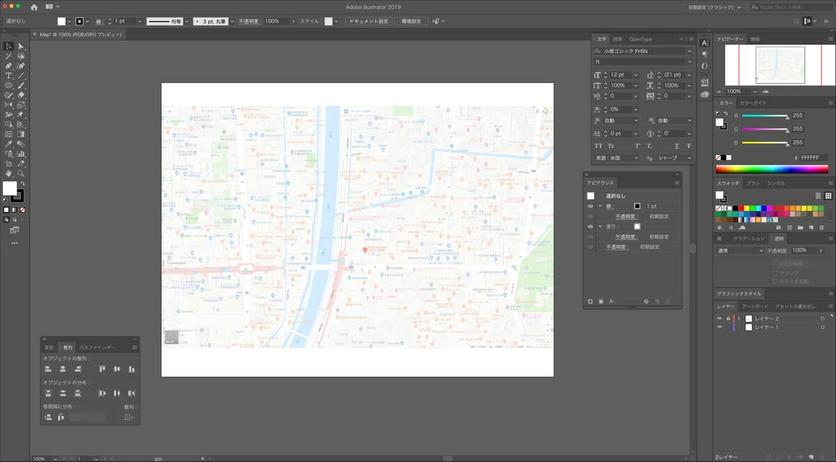 イラストレーターで地図の描き方 Kitagwa Creative